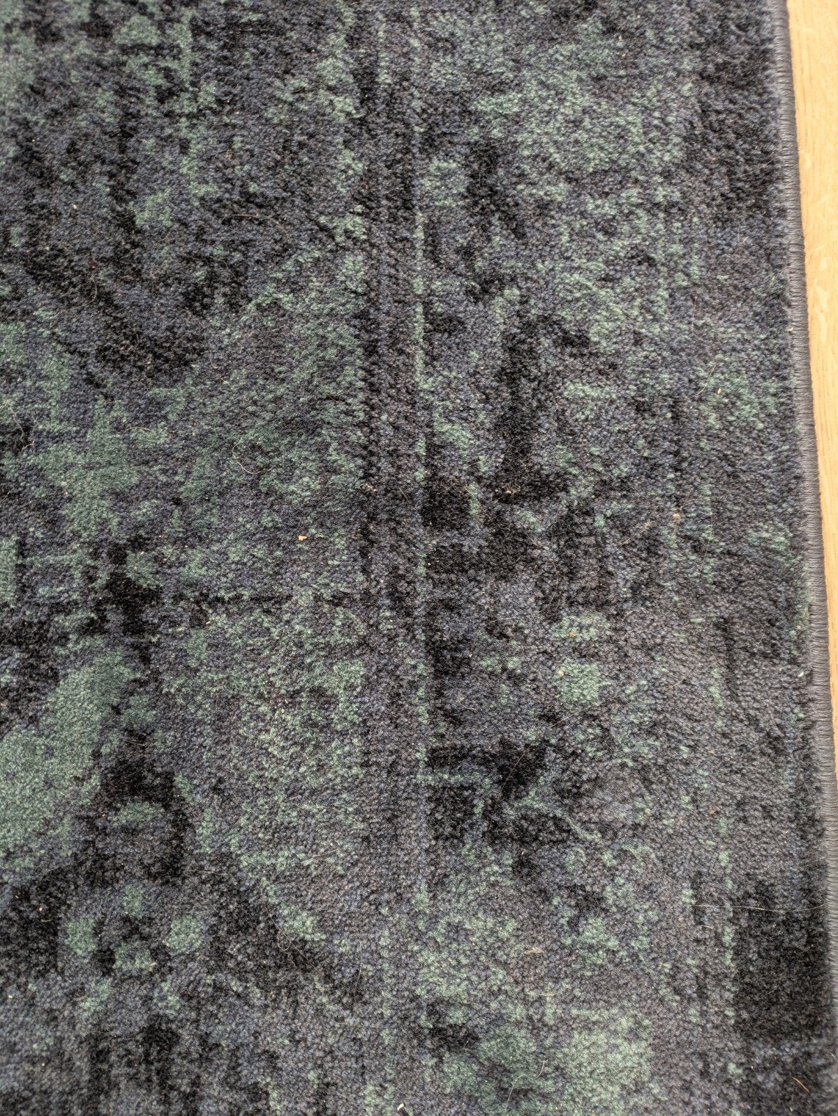 IKEA VONSBÄK Vloerkleed 80x180 cm - Blauw/Zwart, Ophalen, Groen, Rechthoekig, 200 cm of meer