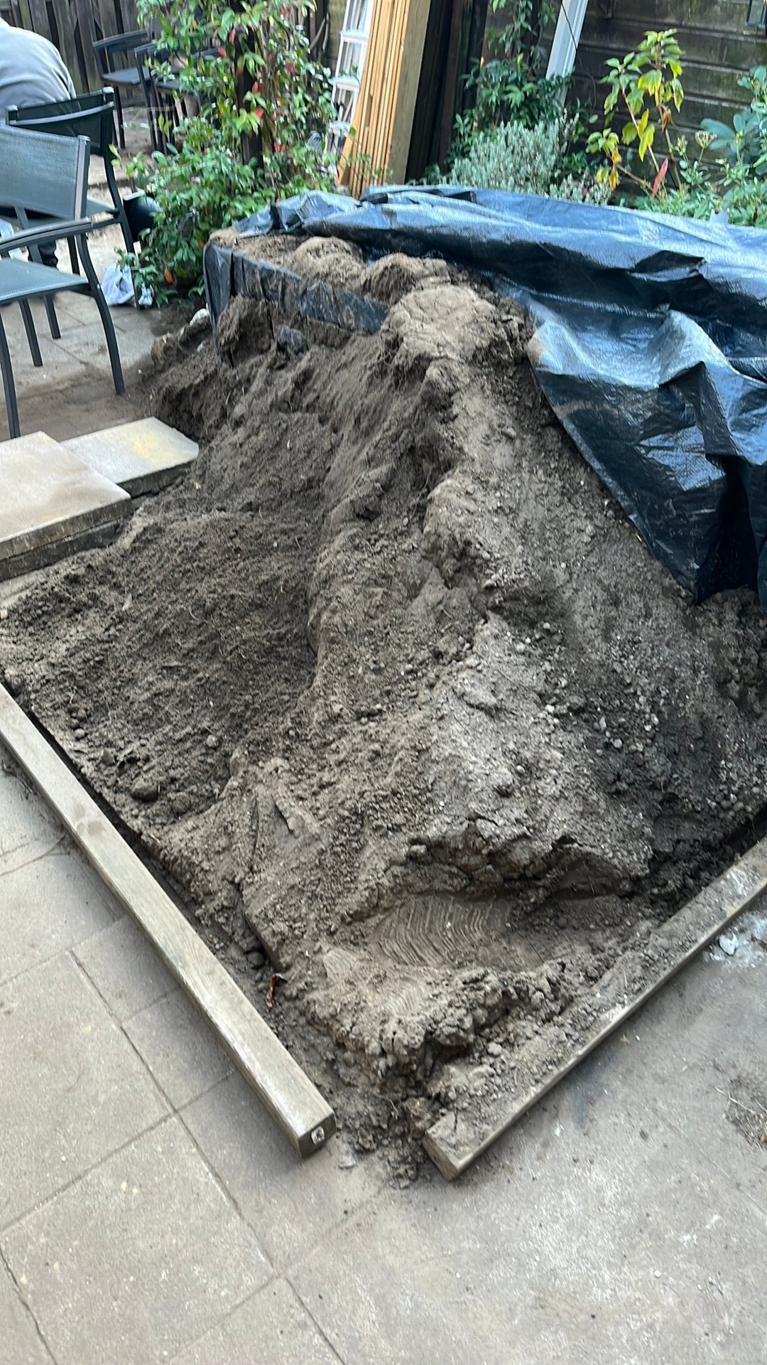 Gratis zwart zand op te halen., Tuin en Terras, Ophalen, Gebruikt, Overige typen