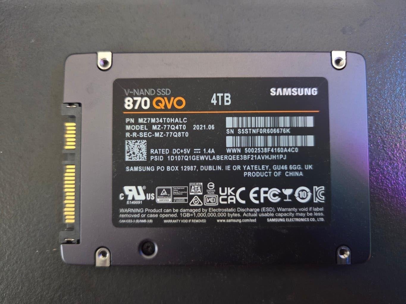 Samsung SSD 870 QVO 4TB - nieuwstaat, Computers en Software, Harde schijven, Intern, Ophalen of Verzenden, Samsung, Desktop