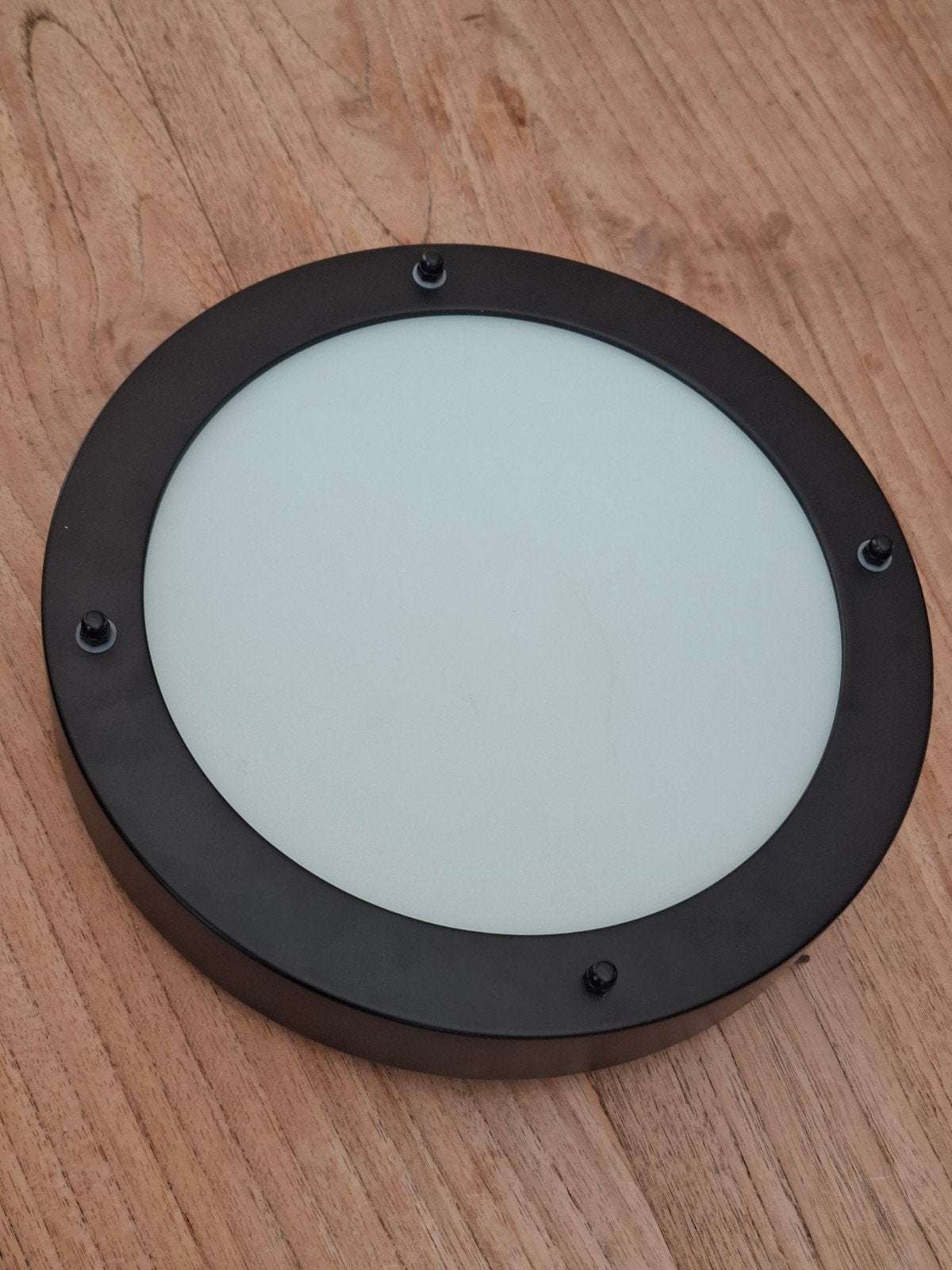 KARWEI badkamerplafonnière Cervo zwart ø28cm, Modern, Zwart, Ophalen of Verzenden, Metaal