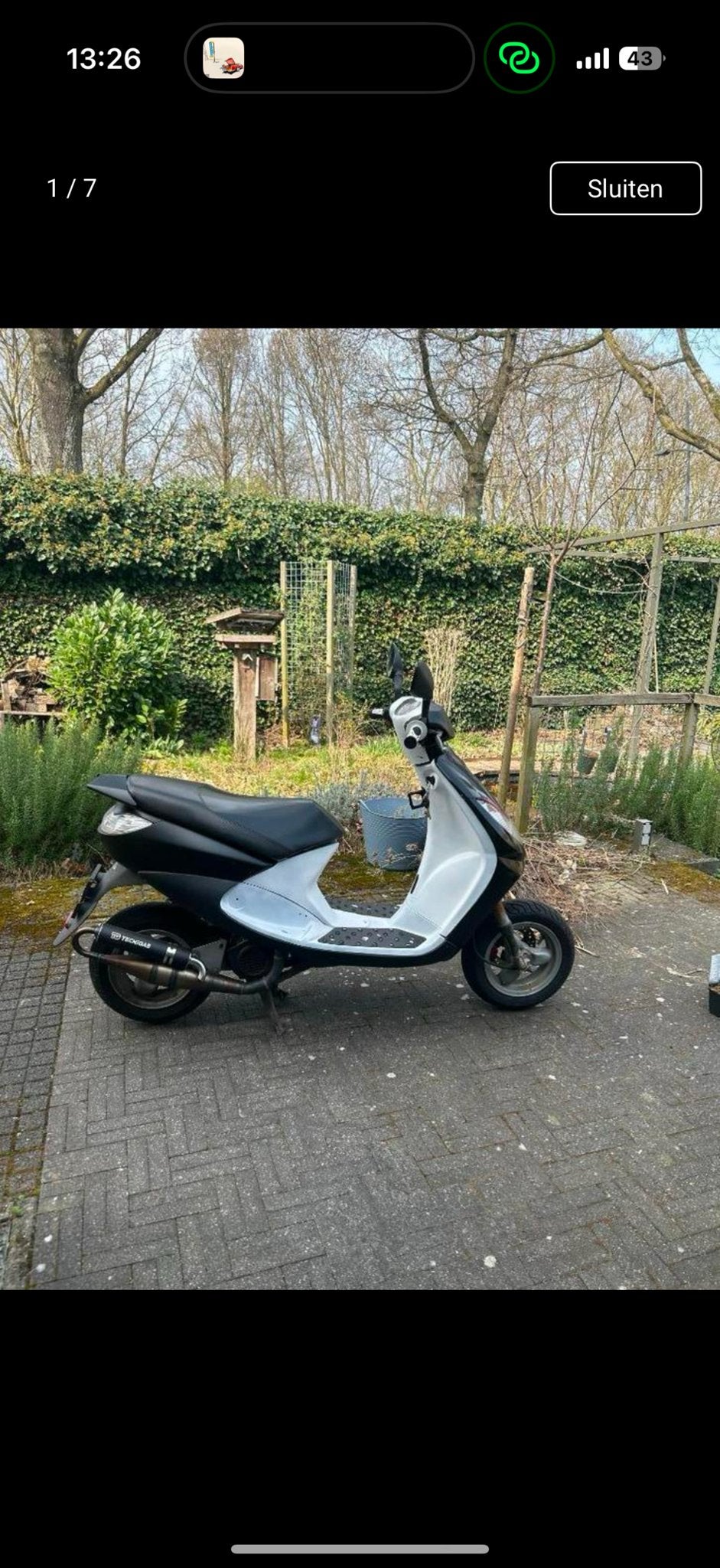 Peugeot Vivacity 70cc 2-takt *loopt niet*, Ophalen, Gebruikt, Maximaal 45 km/u, Overige modellen