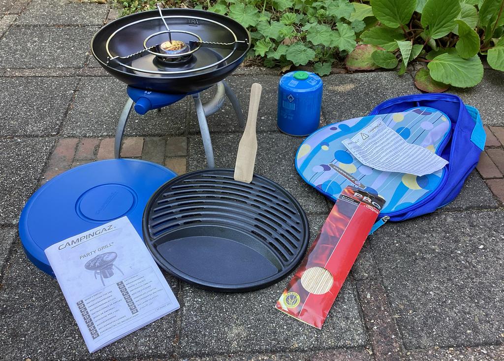 Campingaz Party Grill - compleet met draagtas en gastankje, Ophalen of Verzenden