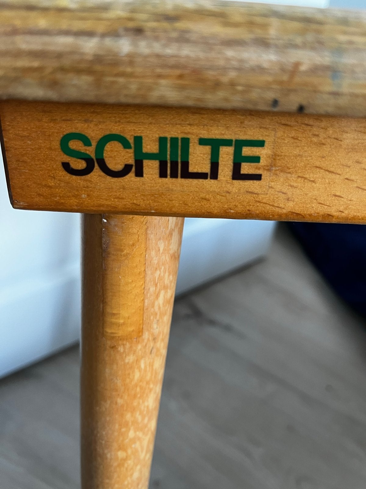 Vintage Schilte kindertafel met stoel, Ophalen