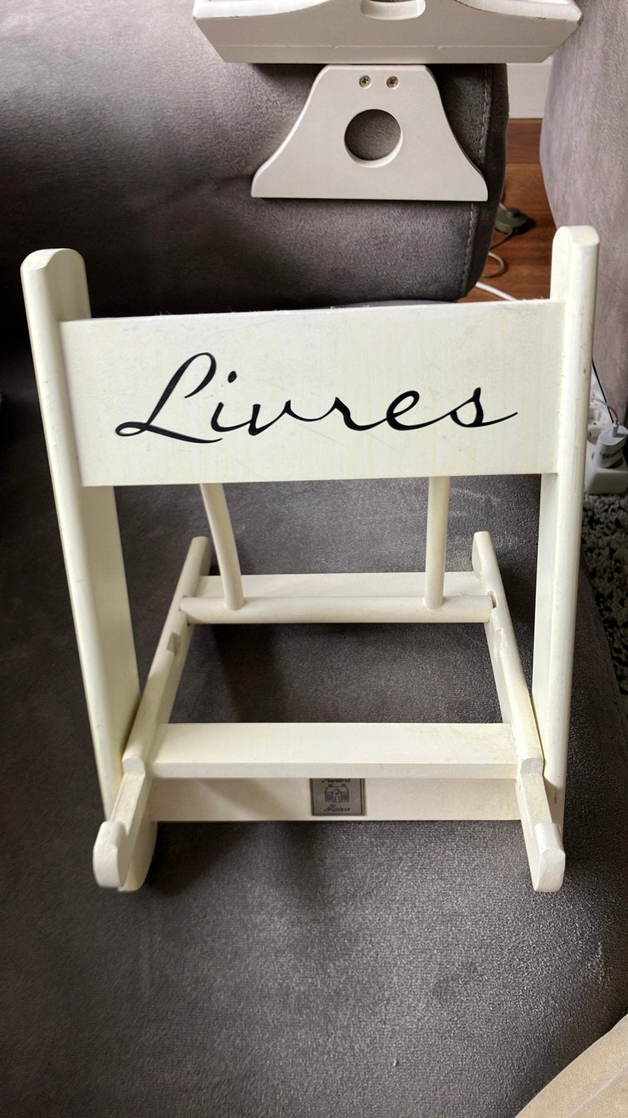 Riviera Maison verstelbare boekenstandaard "Livres", Huis en Inrichting, Hout, Ophalen of Verzenden, Wit, Landelijk