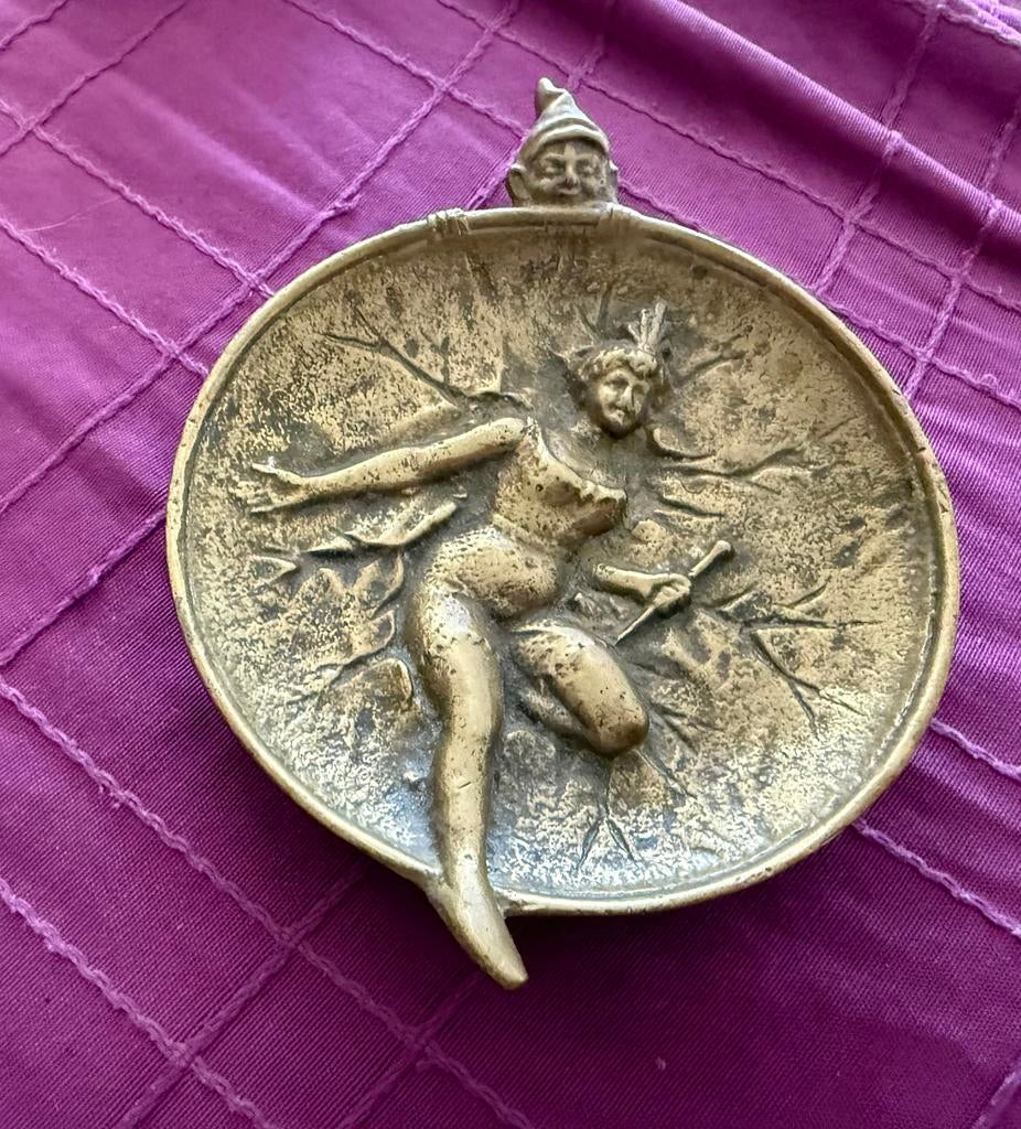 Erotisch schaaltje asbak brons, Ophalen of Verzenden