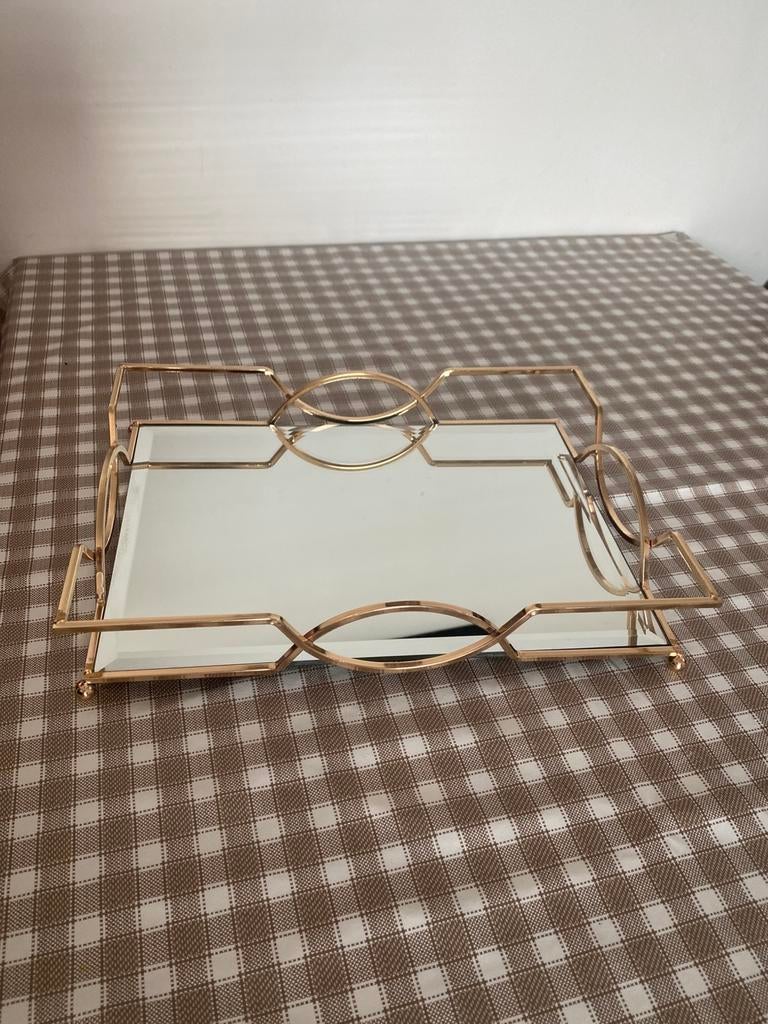 Goud dienblad, Huis en Inrichting, Woonaccessoires | Dienbladen, Ophalen of Verzenden, Zo goed als nieuw, Hout