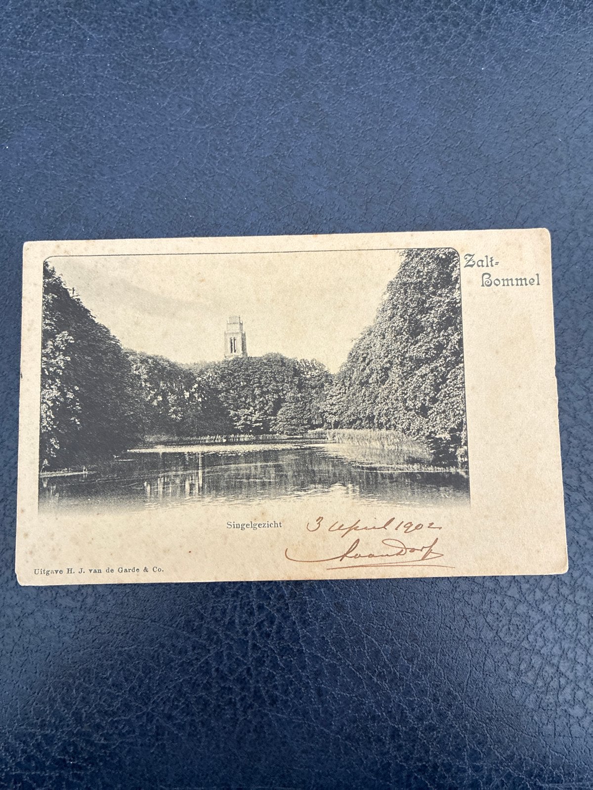 Zaltbommel Singelgezicht Ansichtkaart 1902, Ophalen of Verzenden, Voor 1920, Gelopen