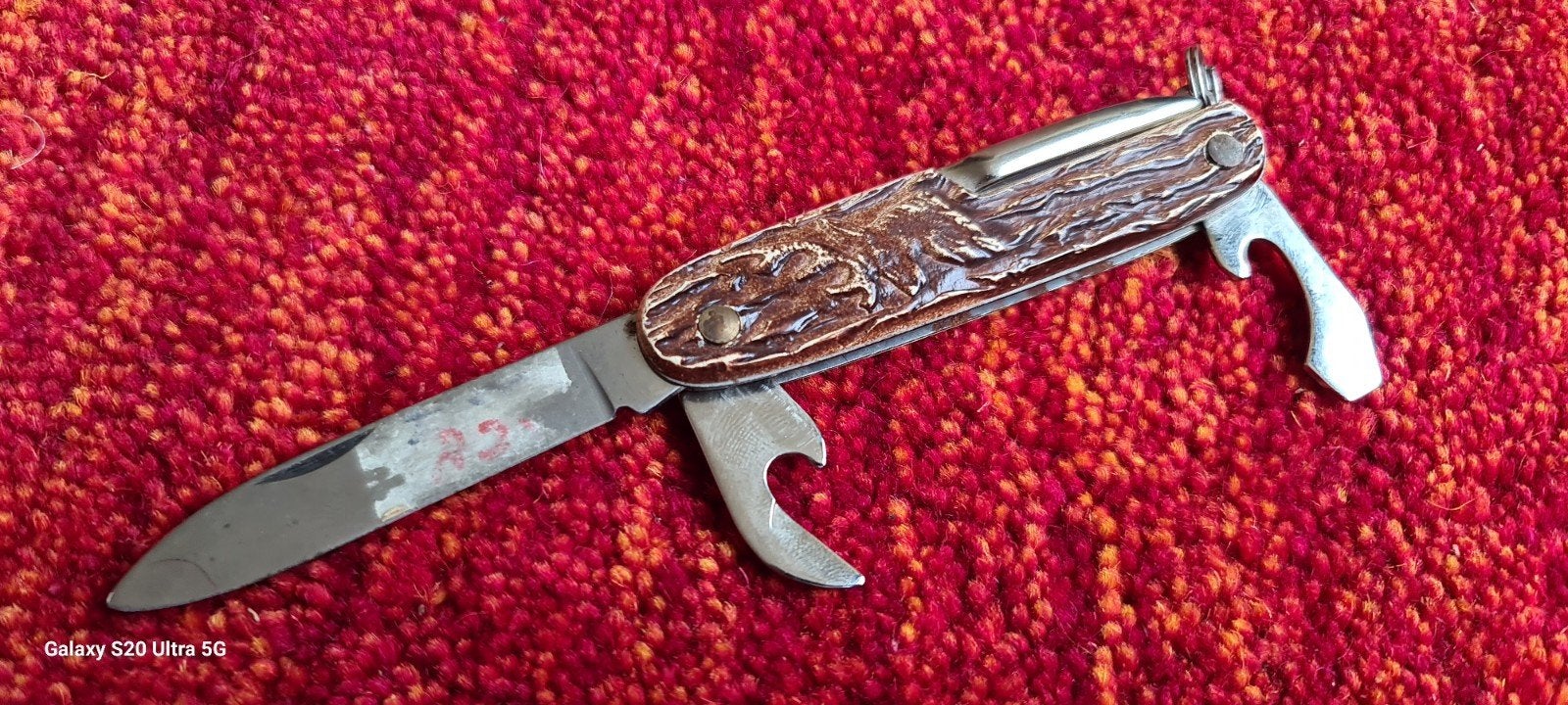 Vintage zakmes met kurkentrekker en flesopener, Ophalen of Verzenden