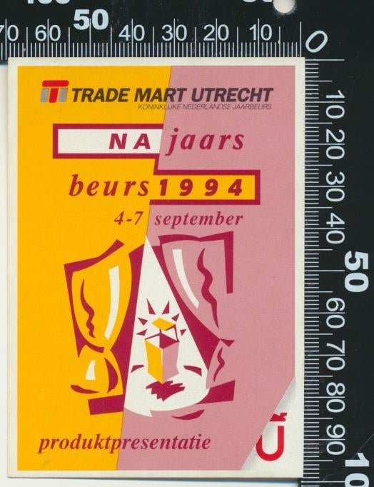 Sticker: Najaarsbeurs 1994 - Jaarbeurs Utrecht, Ophalen of Verzenden, Zo goed als nieuw, Bedrijf of Vereniging