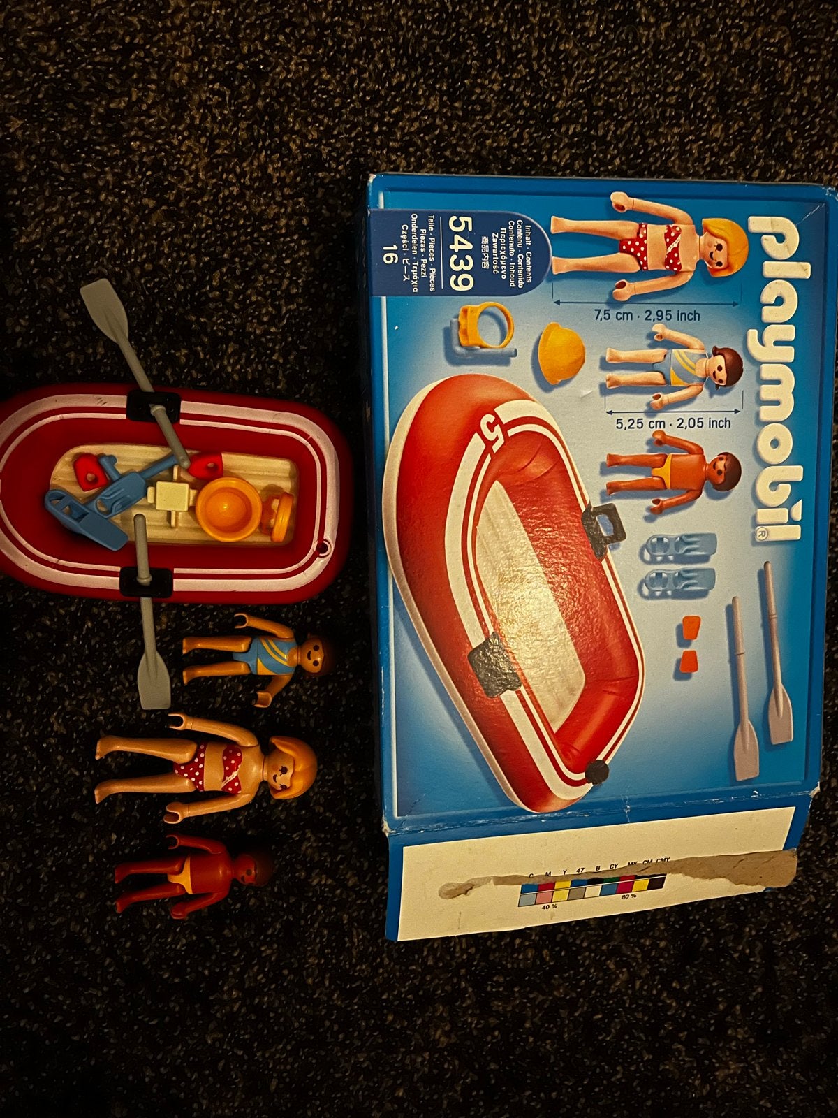 Playmobil Rubberboot met figuren - Summer Fun 5439, Gebruikt, Complete set, Ophalen of Verzenden, Summer fun