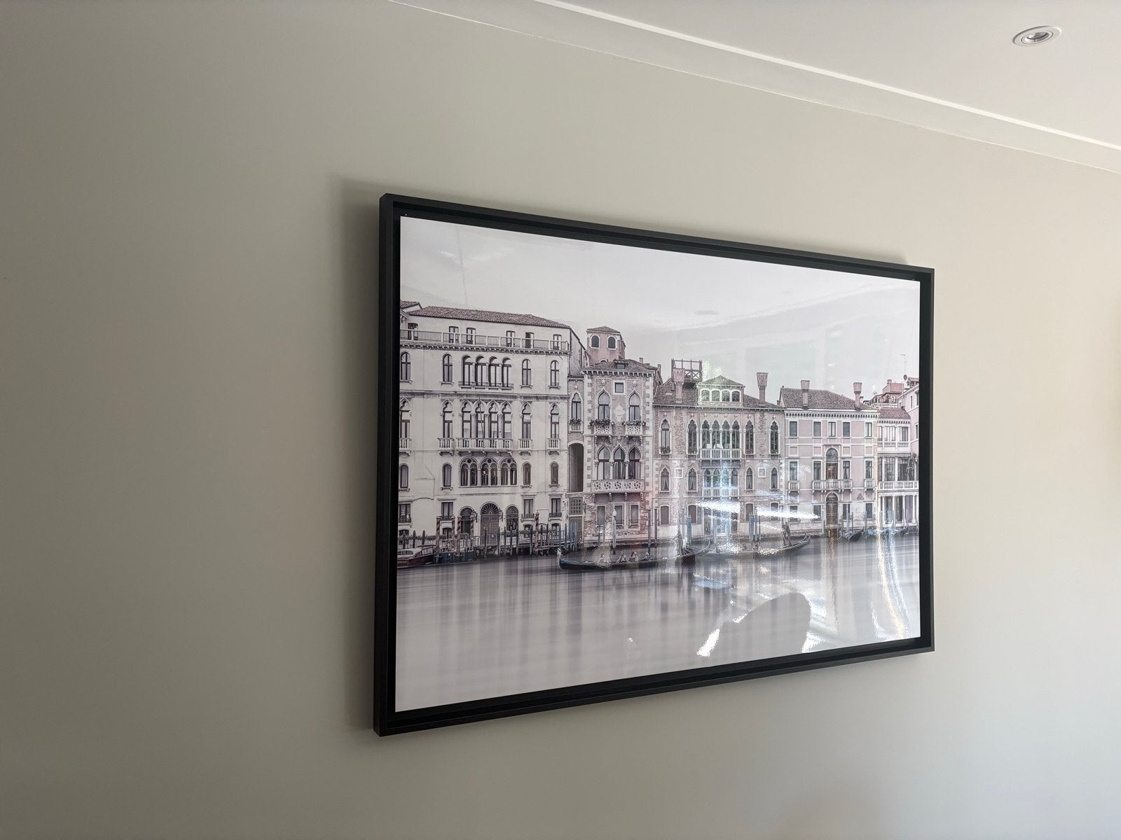 YellowKorner Venetië print 110x160cm met zwarte lijst, Antiek en Kunst, Kunst | Schilderijen | Klassiek, Realistisch, Overige ondergronden