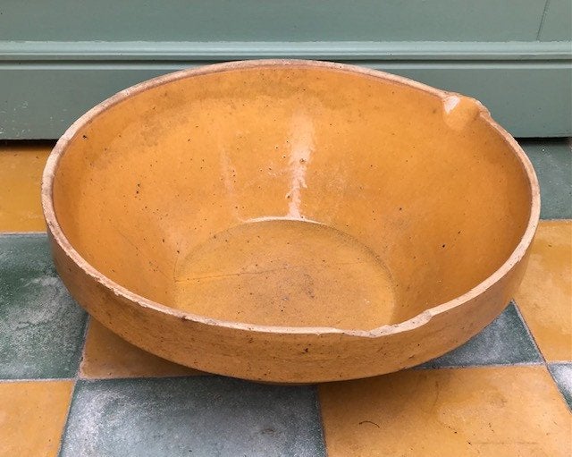 Antieke Provençaalse oker gele tian 19e eeuw, Antiek en Kunst, Ophalen of Verzenden