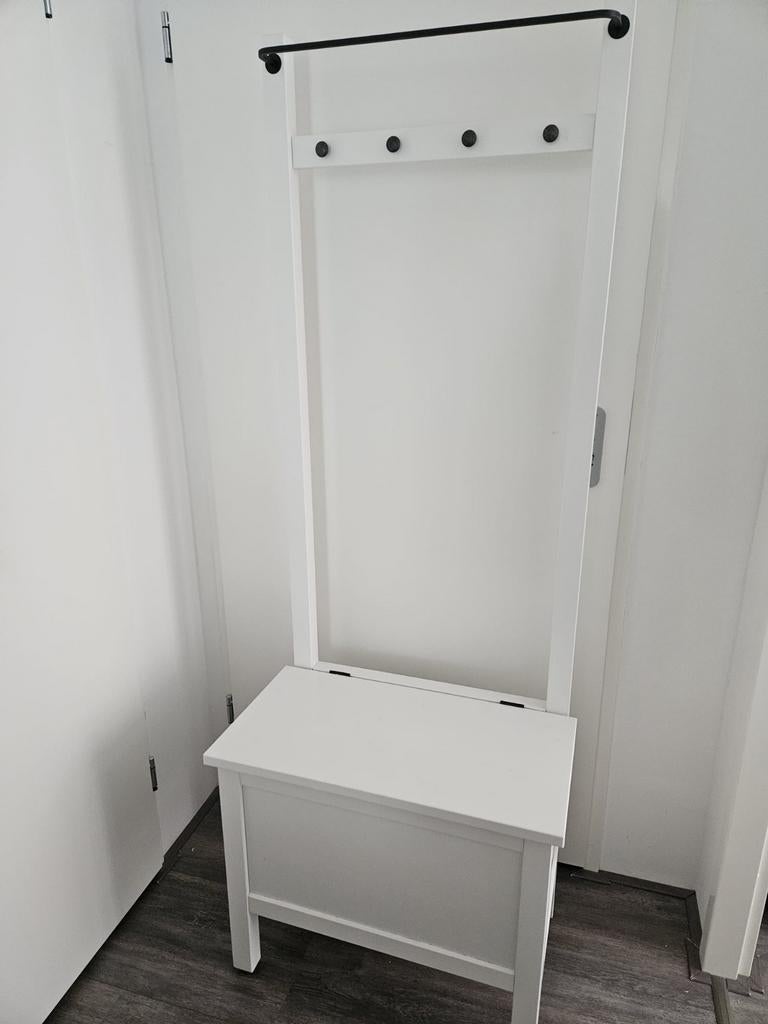 IKEA Hemnes kapstok met opbergbankje, Ophalen, Hout, Wandkapstok, Minder dan 100 cm