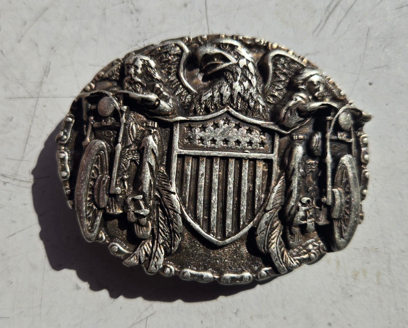 Vintage Belt Buckle "Easy Rider", Ophalen of Verzenden, Gedragen, Overige kleuren, Losse buckle of gesp
