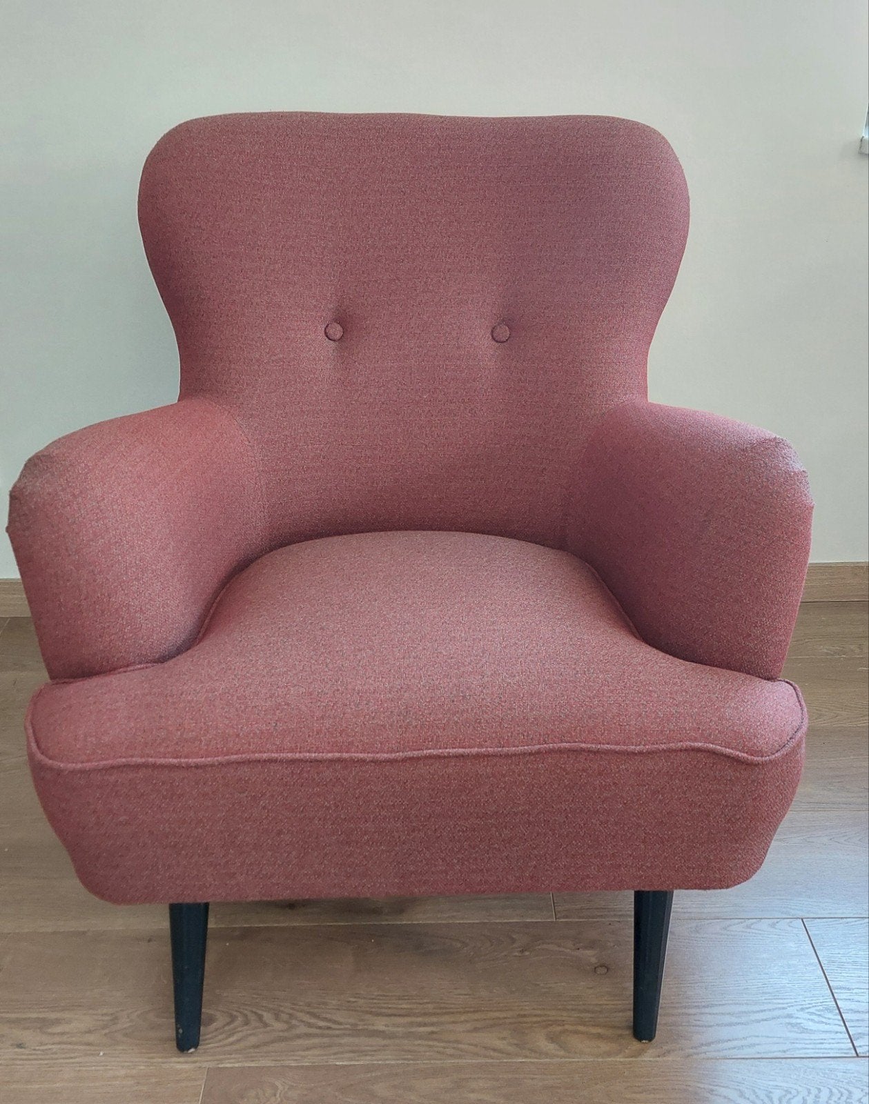 Fauteuil Reek Bordeauxrood/rood Woonexpress, Ophalen, Modern, Comfortabel, Gebruikt, 75 tot 100 cm