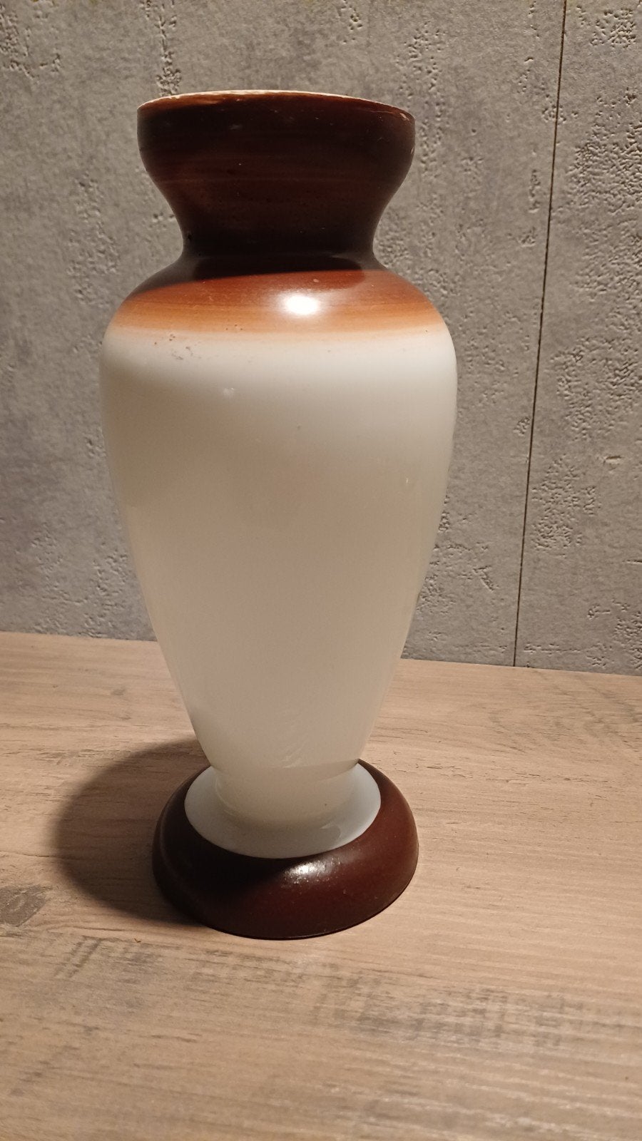 Vintage Handgeschilderde opaline Vaas - Bloemenmotief, Ophalen