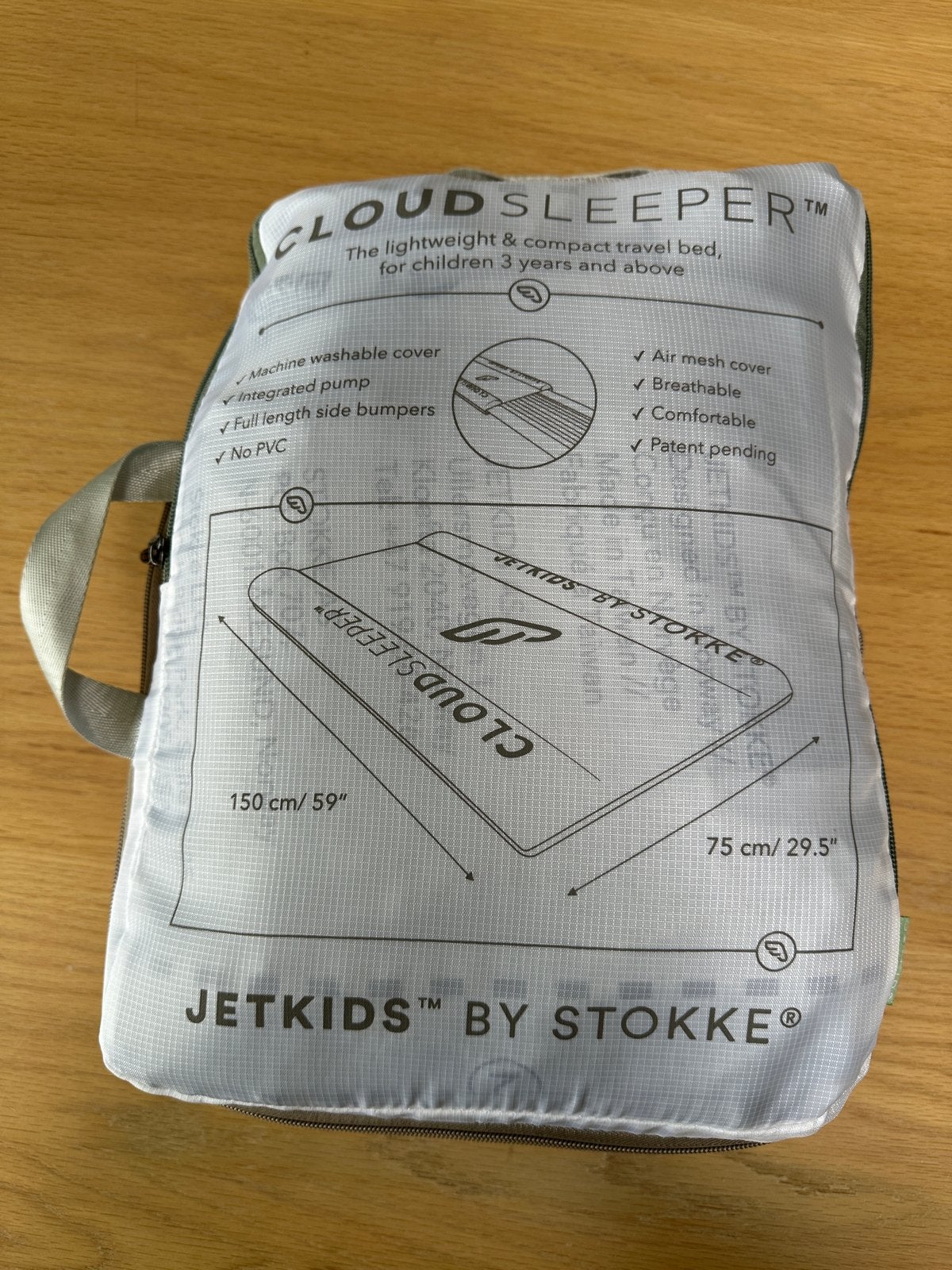 Stokke JetKids CloudSleeper reisbedje / luchtbed, Ophalen of Verzenden, Gebruikt