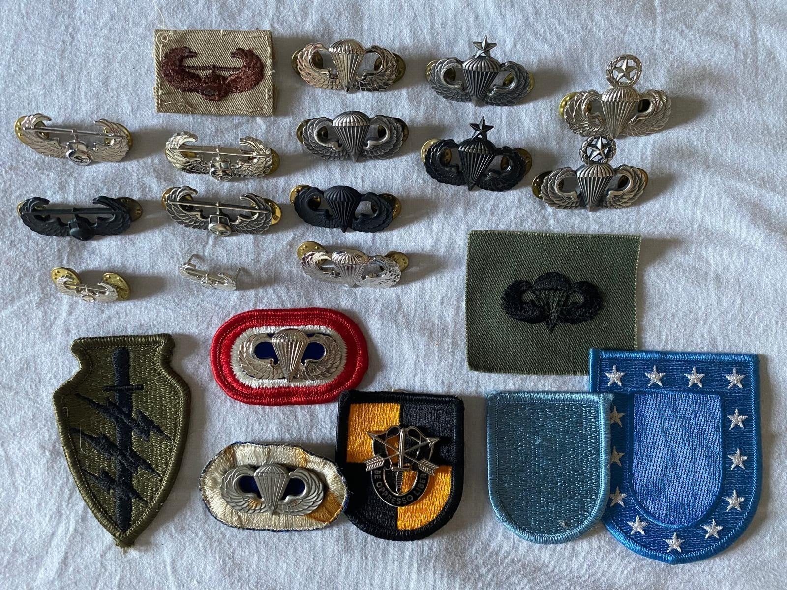 Amerikaanse special forces, parachutisten en airassault, Ophalen of Verzenden, Landmacht, Amerika, Embleem of Badge