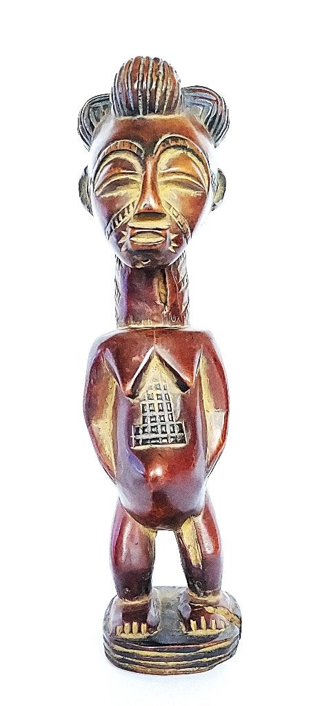 afrikaans  Baule standing figure, Hout, Bruin, Afrika, Ophalen of Verzenden