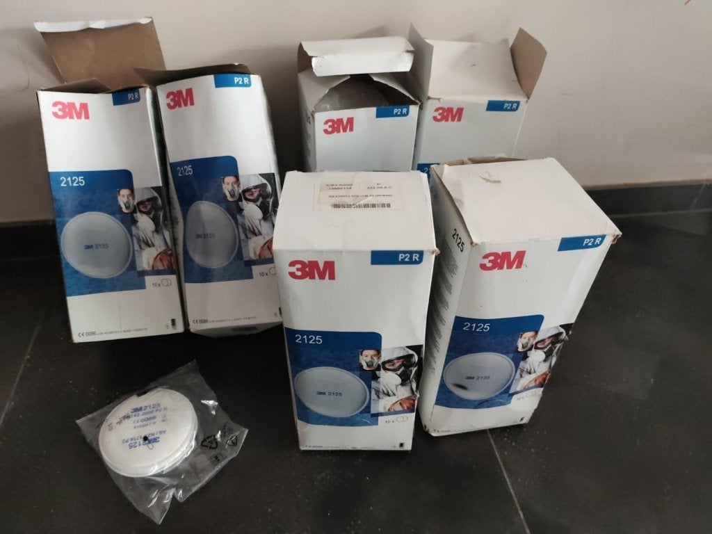 3M 2125 P2 R stoffilters - partij ca. 55 sets van 2