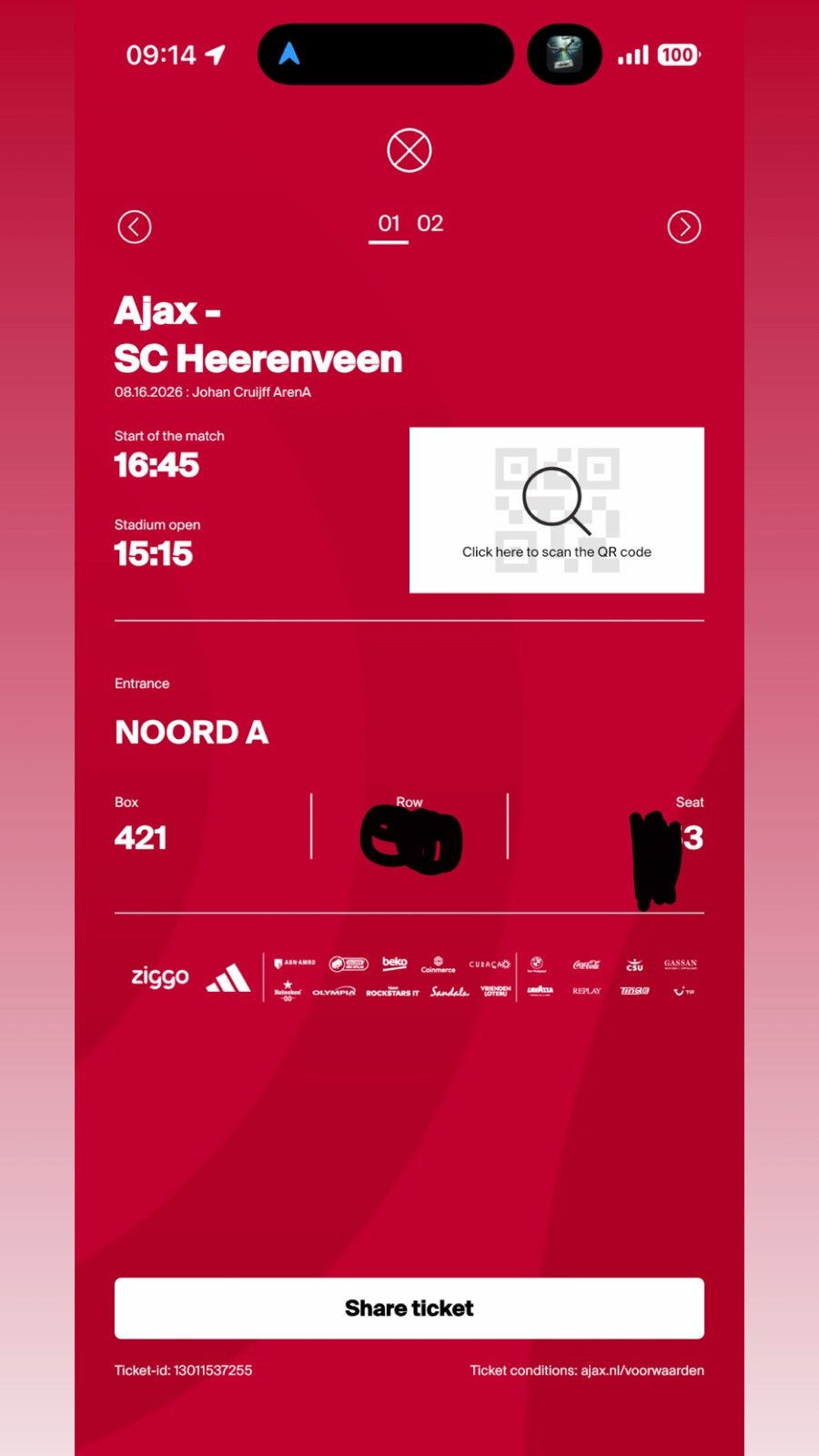 2x Ajax vs SC Heerenveen tickets naast elkaar, Tickets en Kaartjes, Sport | Voetbal, Twee personen