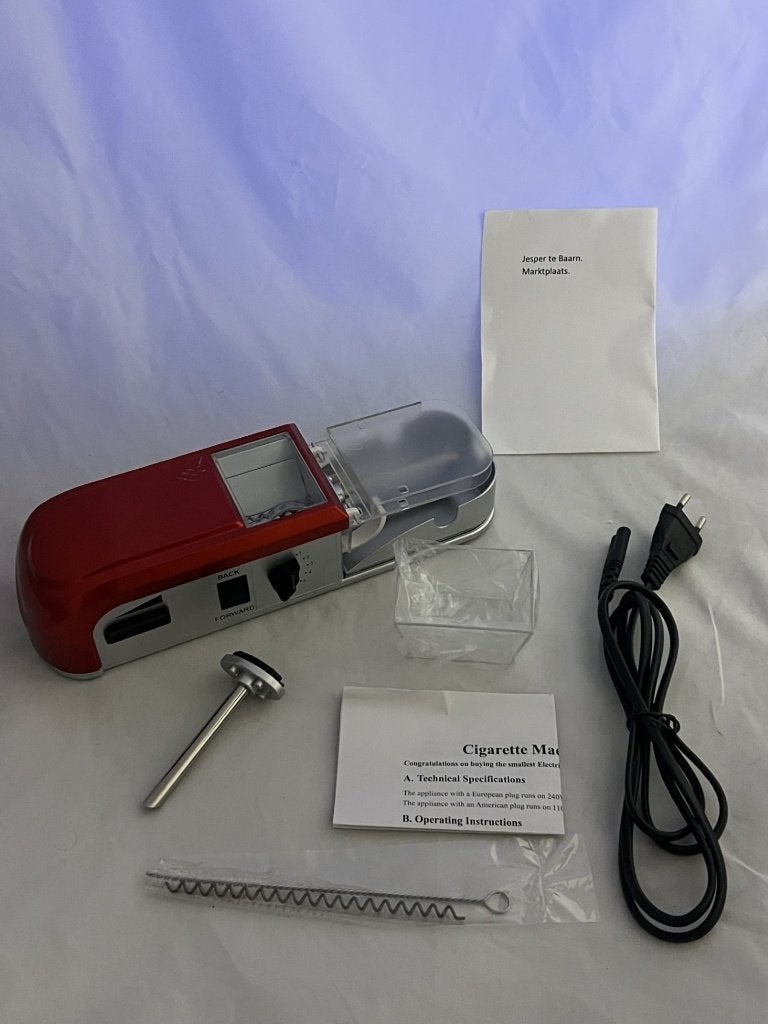 Sigarettenmachine Sigaretten machine elektrisch rood NIEUW, Ophalen of Verzenden, Nieuw, Sigarenbandjes