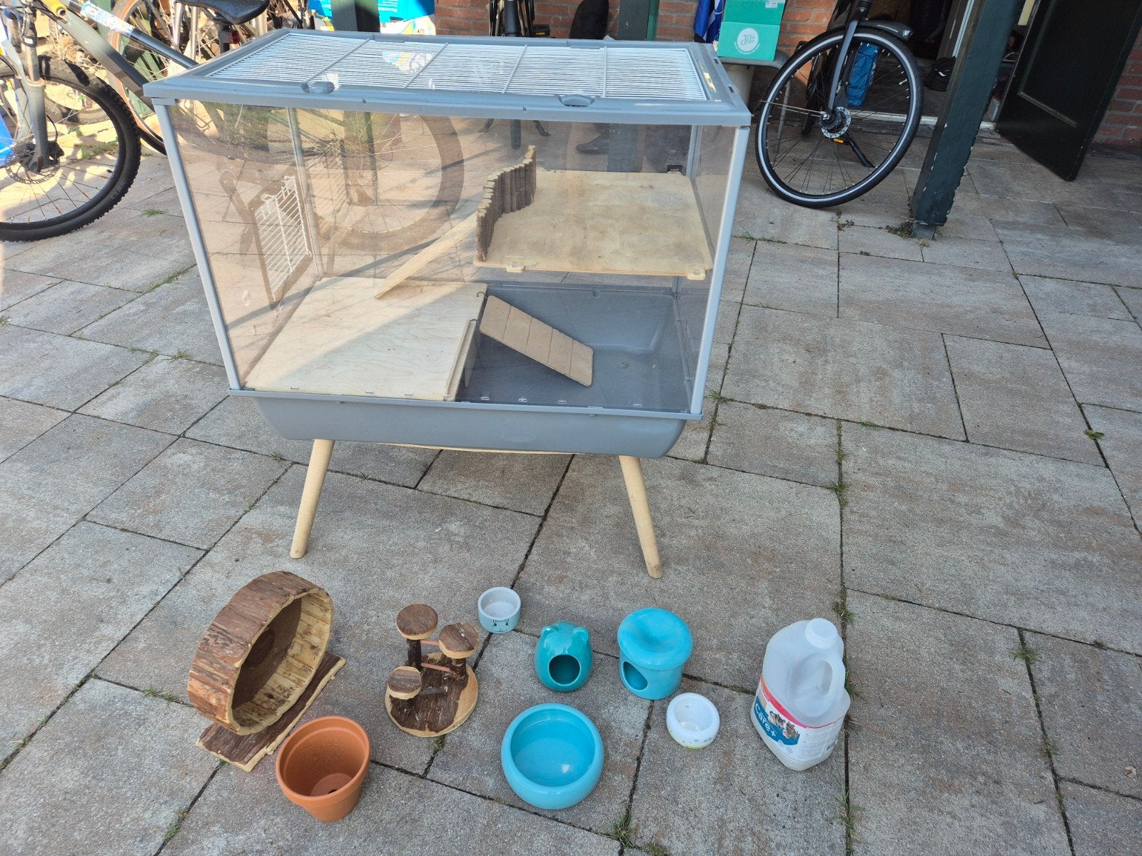 Knaagdierkooi inclusief diverse accessoires., Ophalen, Gebruikt
