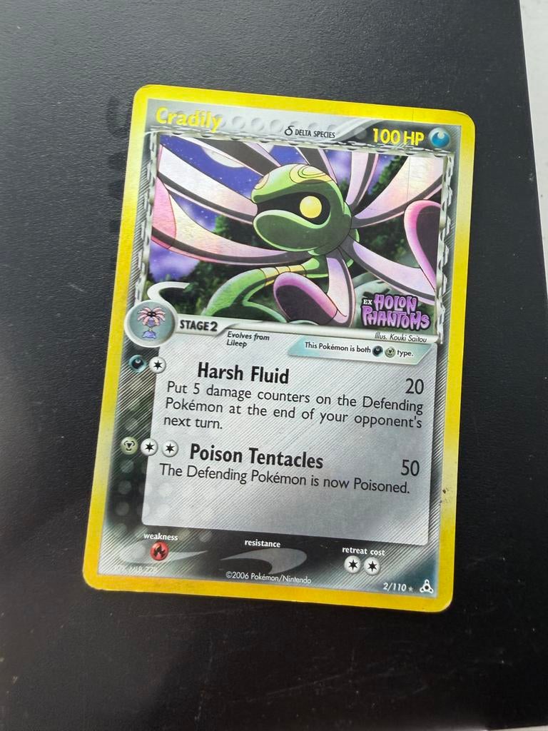 Cradily Pokémon Kaart EX Holon Phantoms 2/110 Delta Species, Ophalen of Verzenden, Gebruikt, Losse kaart