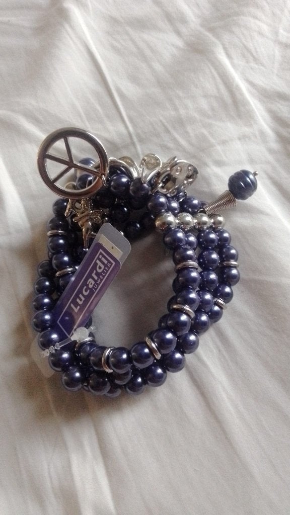 armband peace teken / vlinder + oorbellen oorknopjes nieuw, Ophalen of Verzenden, Nieuw, Zilver, Overige materialen