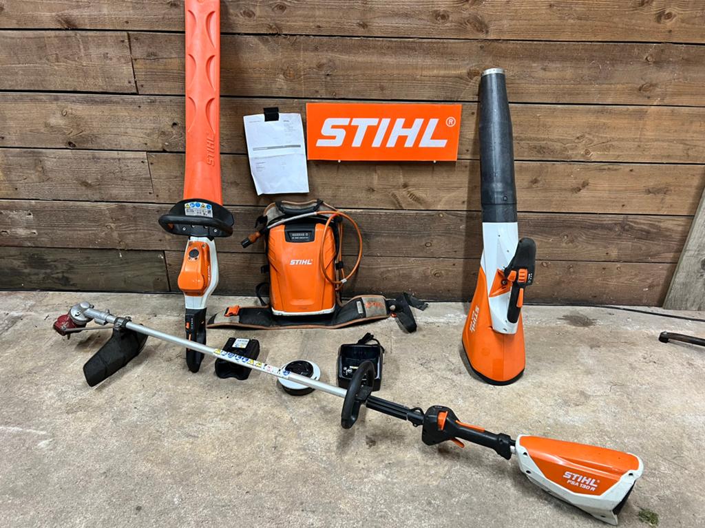 Stihl Accu hoveniers set., Tuin en Terras, Grastrimmers, Gebruikt, Accu, Ophalen