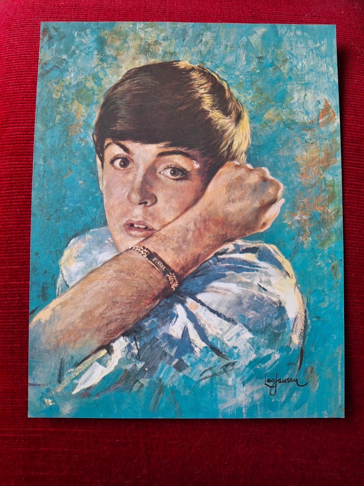 Vintage kunstprint The Beatles - Set van 4, Portret of Personen, Ophalen of Verzenden, Print, Papier