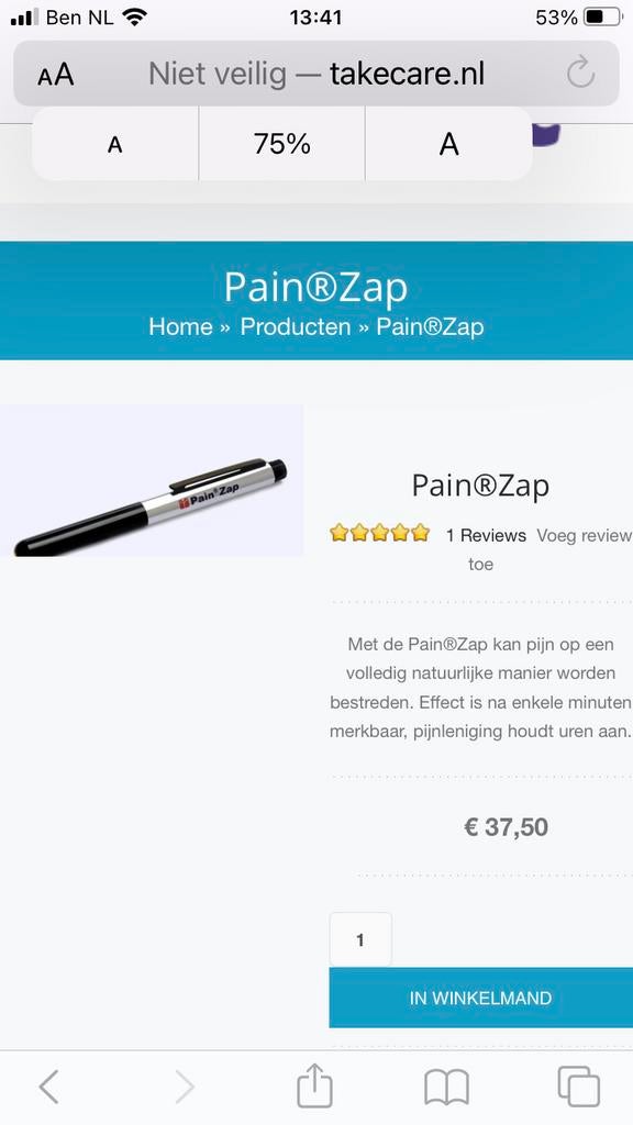 Acupunctuur pen, pain zip pen, zie afbeelding, Ophalen of Verzenden, Zo goed als nieuw