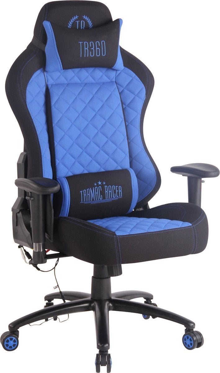 Gaming/bureaustoel blauw/zwart, in hoogte verstelbaar, Ophalen, Gebruikt, Blauw, Gaming bureaustoel