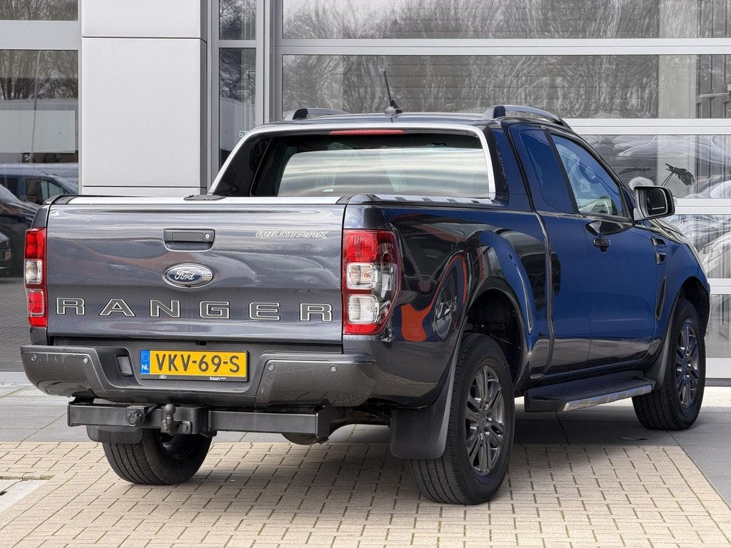 Ford Ranger 2.0 EcoBlue Wildtrak Supercab | Trekhaak | Camer, Auto's, Ford, 12 maanden, Gebruikt, 4 cilinders, Leder en Stof