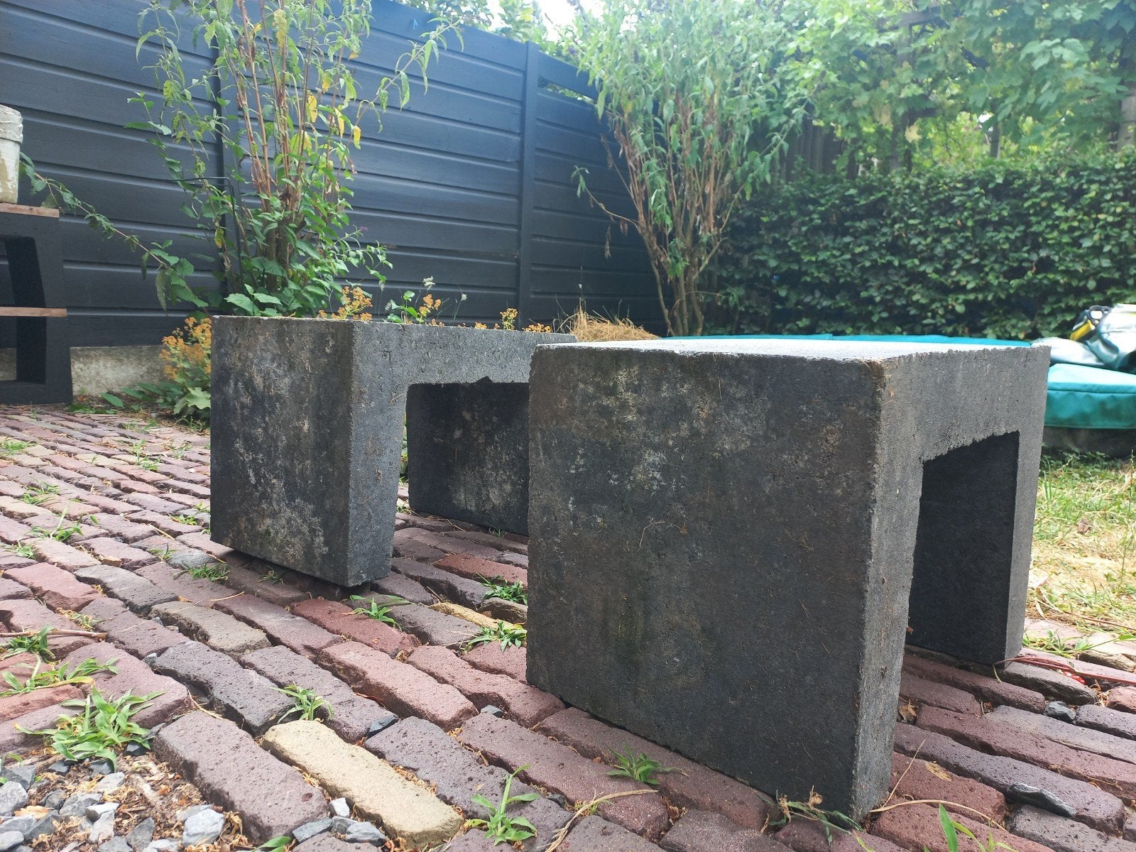 Betonnen blokken voor buitenkeuken of bankje, Tuin en Terras, Ophalen, Gebruikt, Rechthoekig, Overige materialen