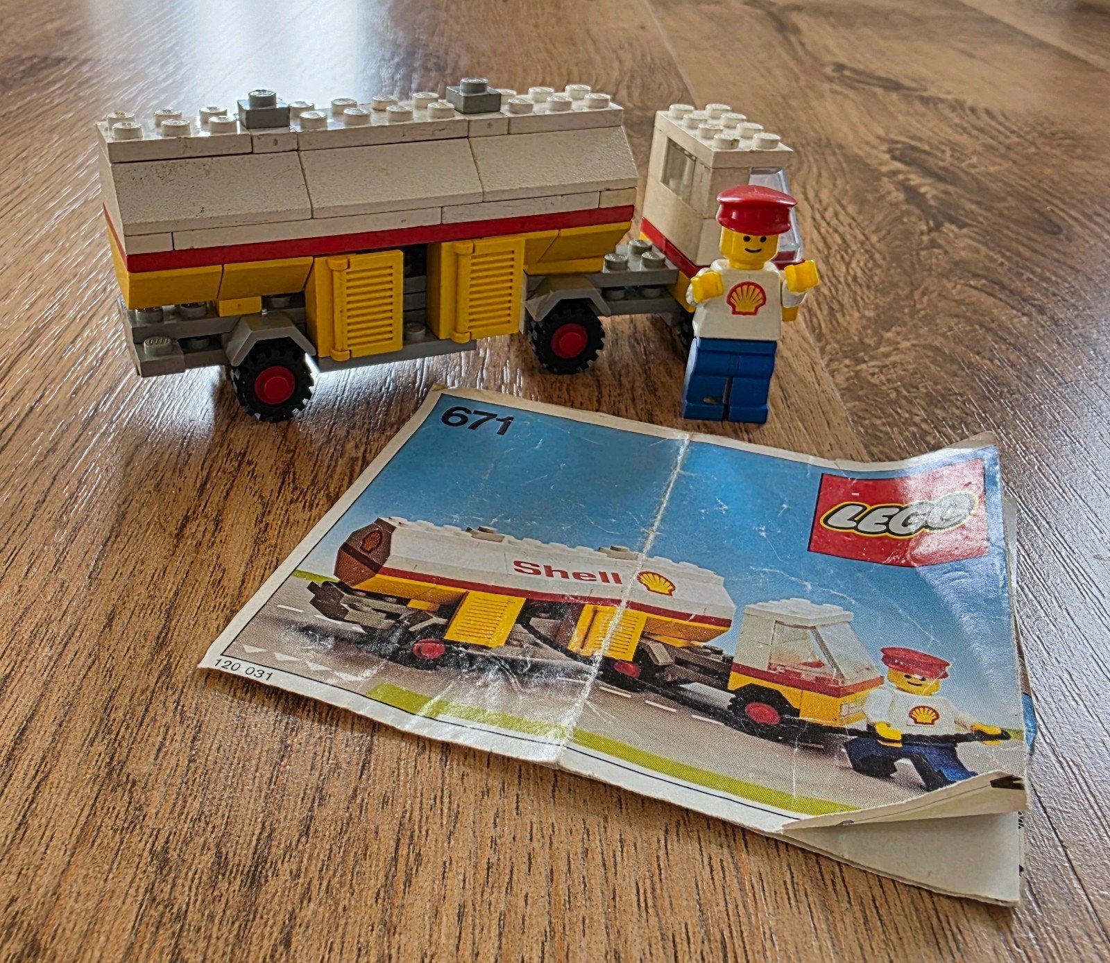 Lego Shell tankwagen nr 671 uit 1978, Gebruikt, Lego, Ophalen of Verzenden, Complete set