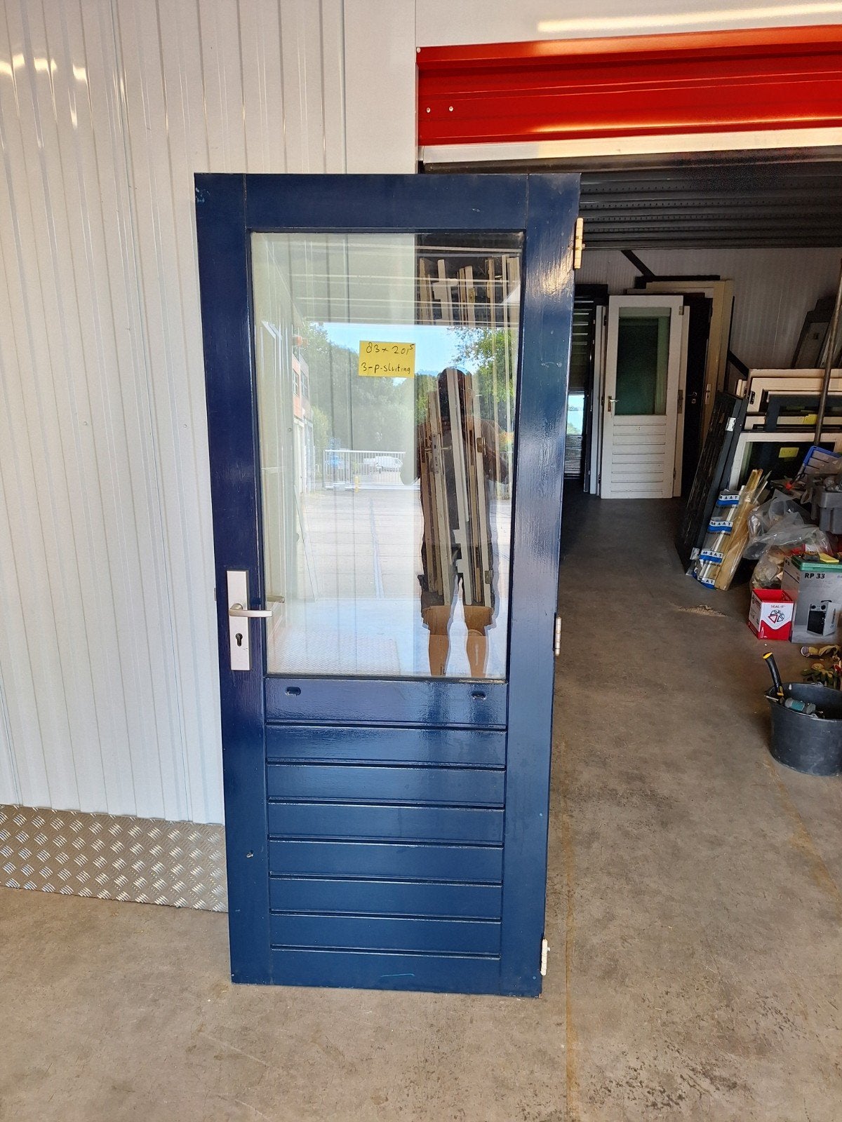 te koop achterdeur, Doe-het-zelf en Verbouw, Deuren en Horren, Ophalen, 200 tot 215 cm, Glas, Buitendeur