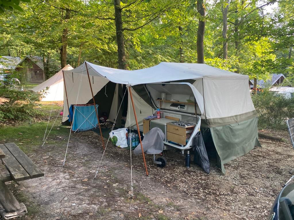 Nette Holtkamper Cocoon M met kids uitbouw, Caravans en Kamperen, Ophalen, Meerkleurig, Aanwezig, Holtkamper