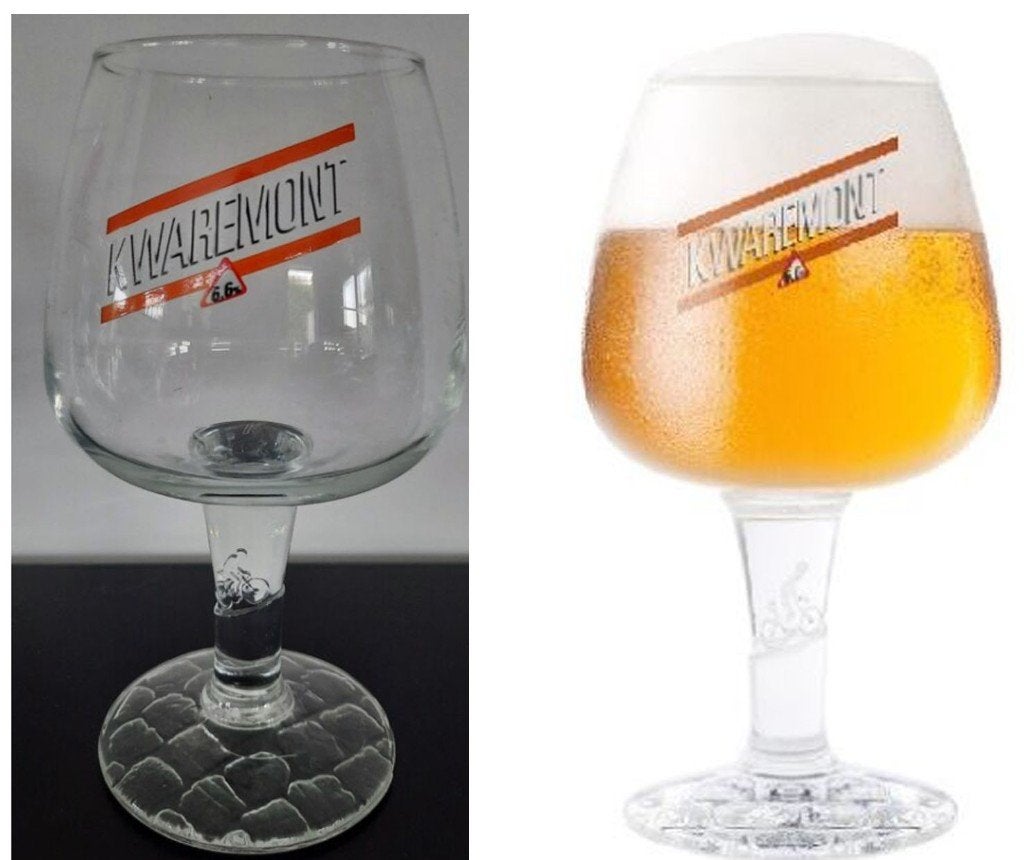 KWAREMONT BIERGLAS 33 cl, Ophalen of Verzenden, Zo goed als nieuw, Glas of Glazen, Overige merken
