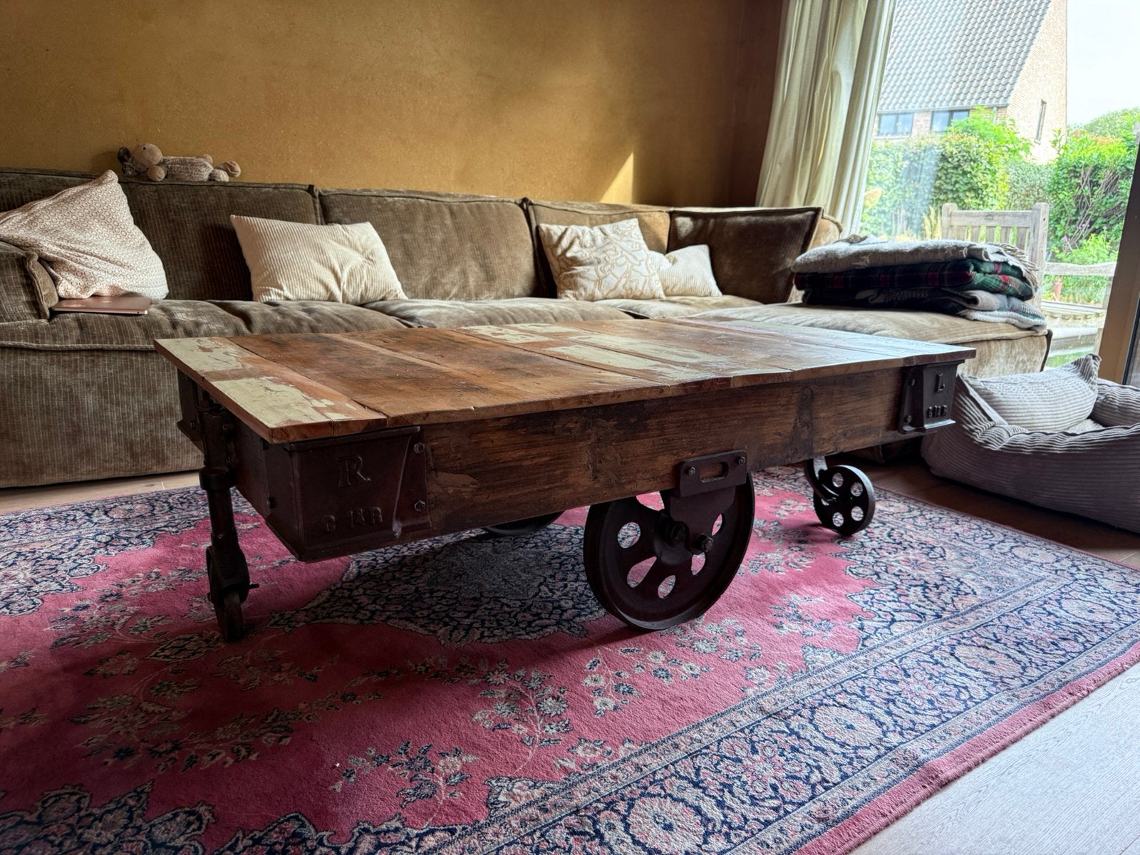 Salontafel of winkelinrichting, Zo goed als nieuw, 75 cm of meer, Industrieel, Rechthoekig