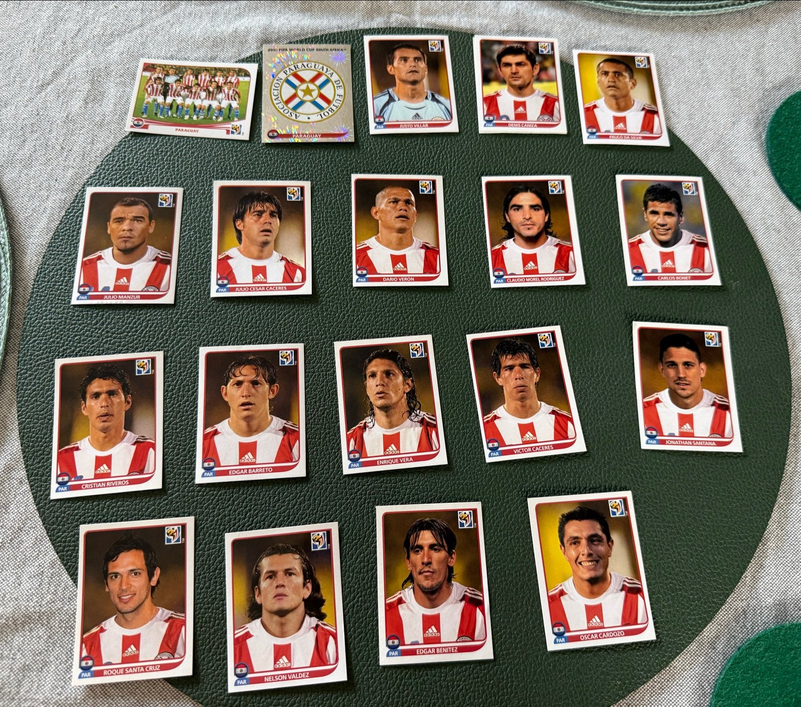 Voetbalplaatjes Paraguay WK 2010 - Panini, Ophalen of Verzenden, Gebruikt, Overige sporten, Poster, Plaatje of Sticker