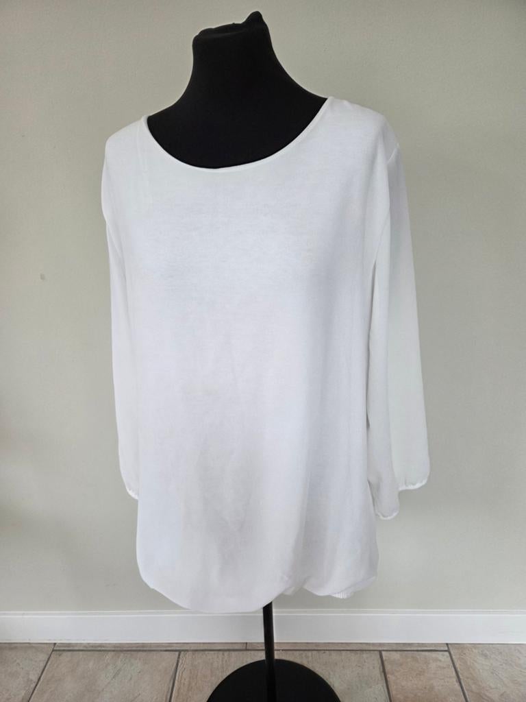Charles Vőgele blouse, Ophalen of Verzenden, Gedragen, Maat 46/48 (XL) of groter, Wit