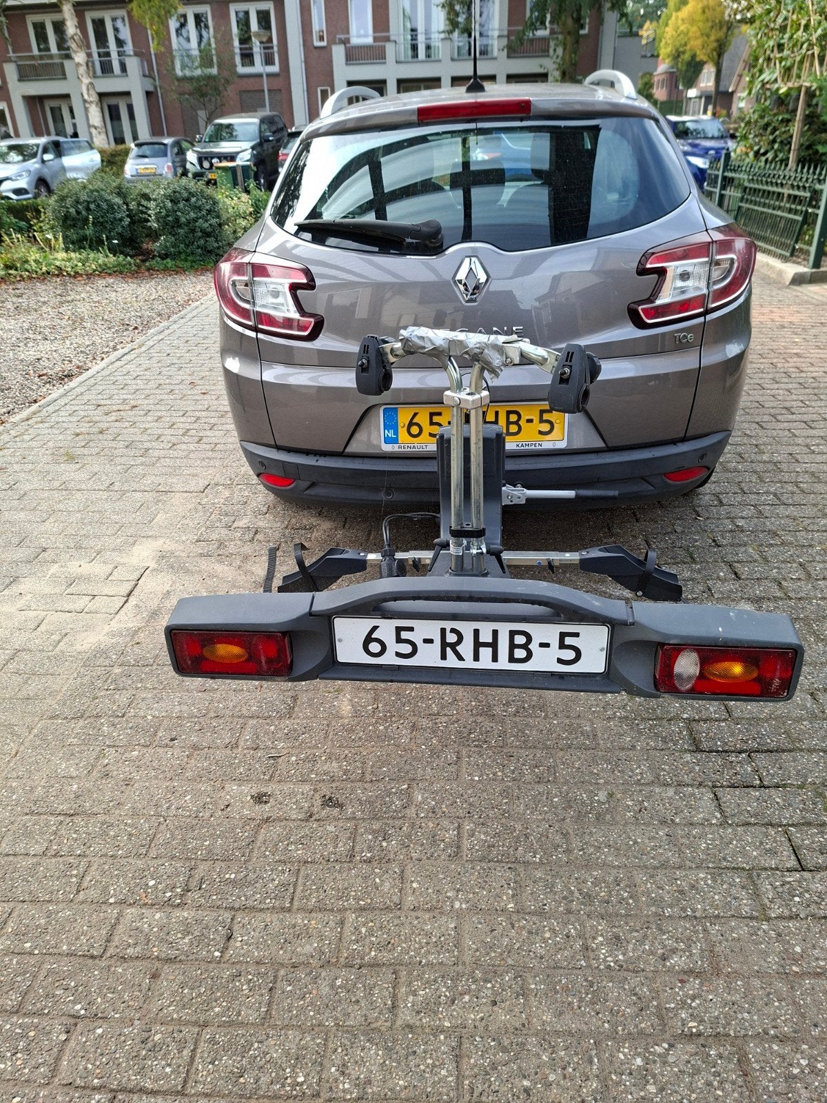 Fietsendrager met lift voor 2 elektrische fietsen, Ophalen, Gebruikt, 2 fietsen, Trekhaakdrager