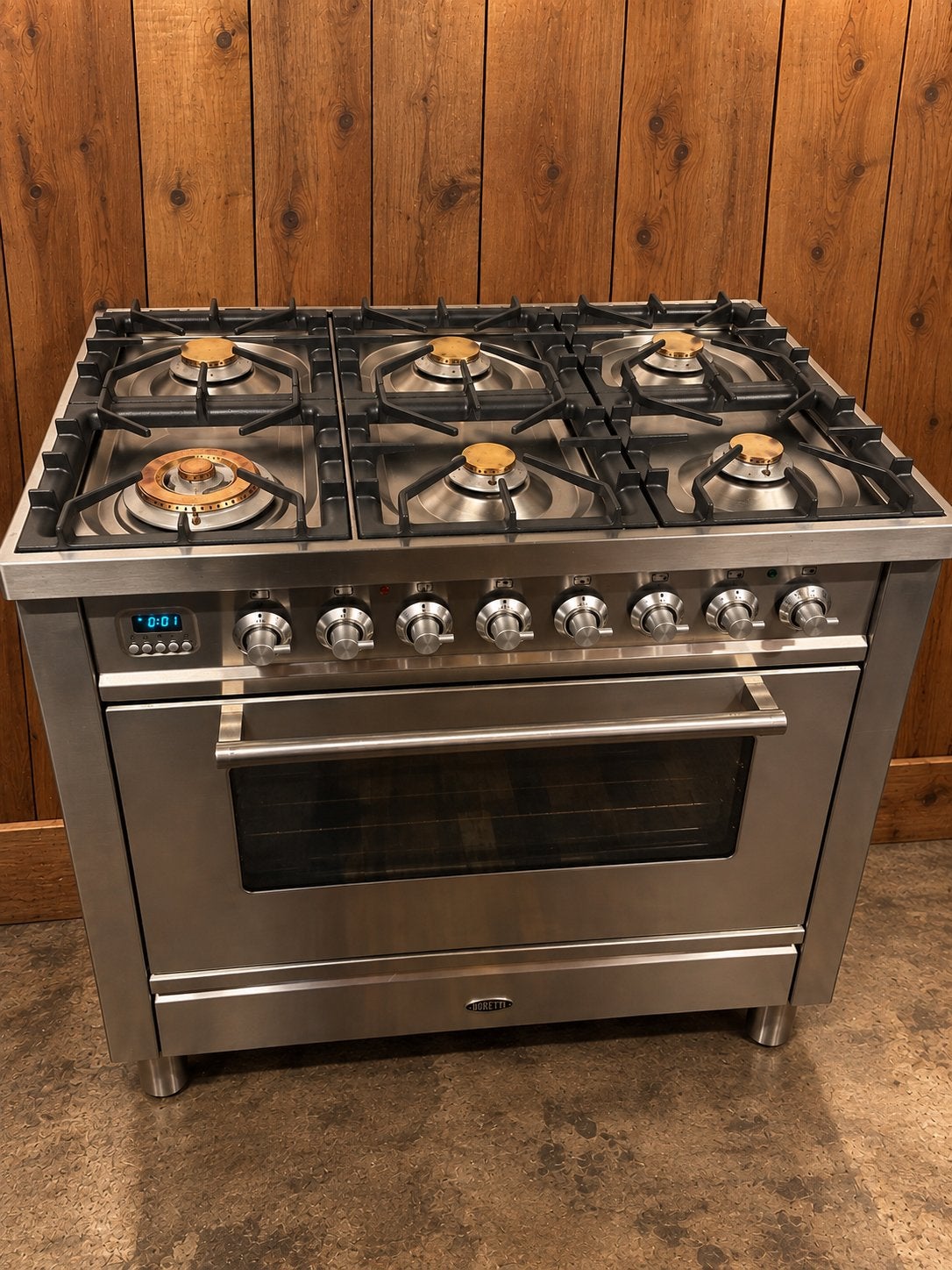 LUXE RVS BORETTI/ ZEER NETTE STAAT/ BEZORGING/ 6PITS, Witgoed en Apparatuur, Ophalen, Warmhoudplaat, 60 cm of meer, Zo goed als nieuw