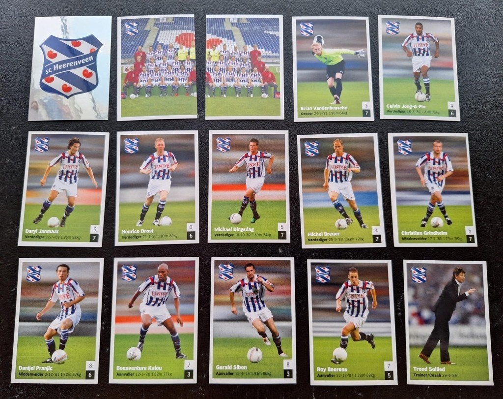 Complete set stickers SC Heerenveen 2008-09, Ophalen of Verzenden, Zo goed als nieuw, Overige binnenlandse clubs, Poster, Plaatje of Sticker