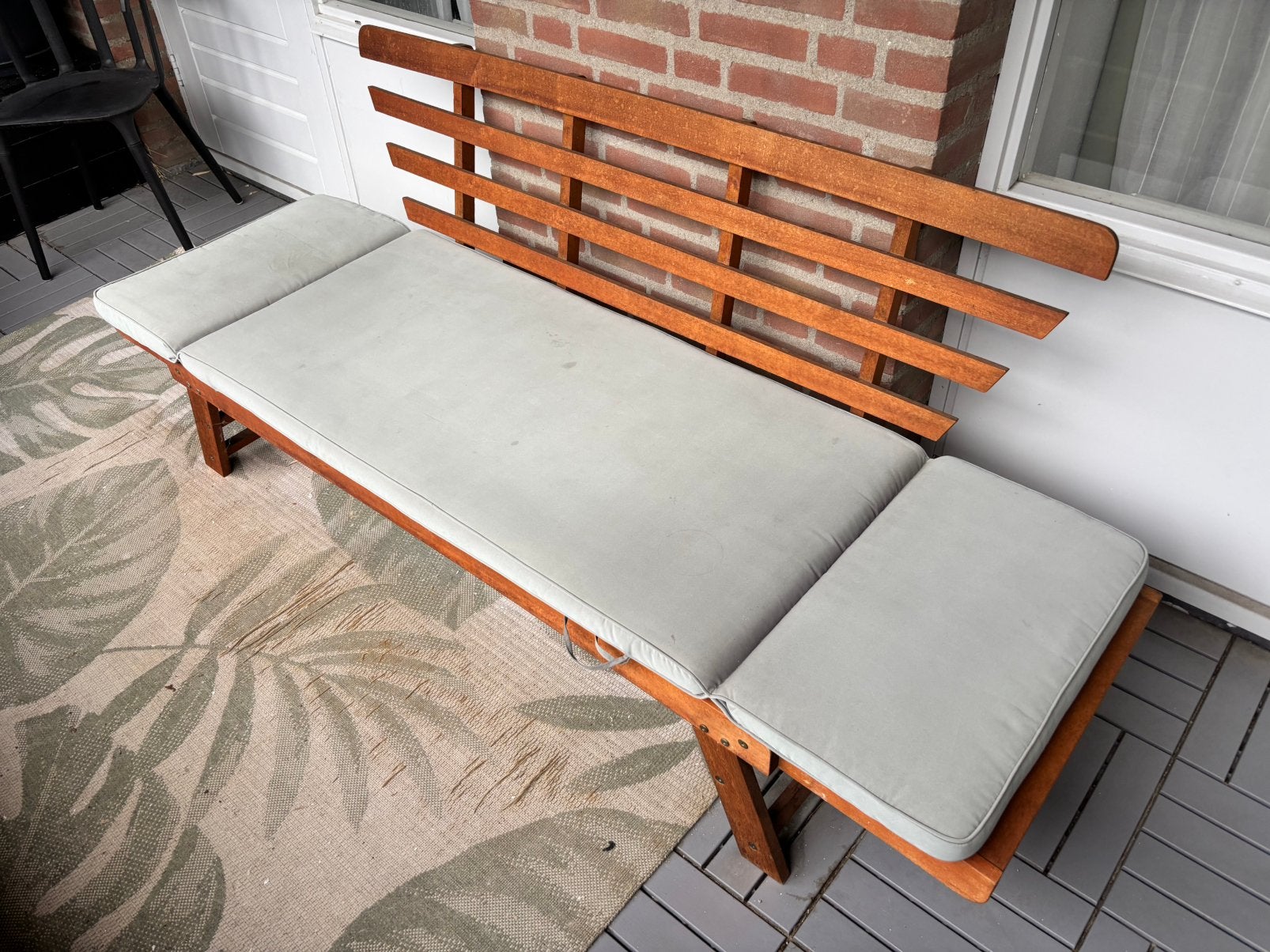 Lounge bank, Tuin en Terras, Gebruikt, Hout, Ophalen, 2 zitplaatsen