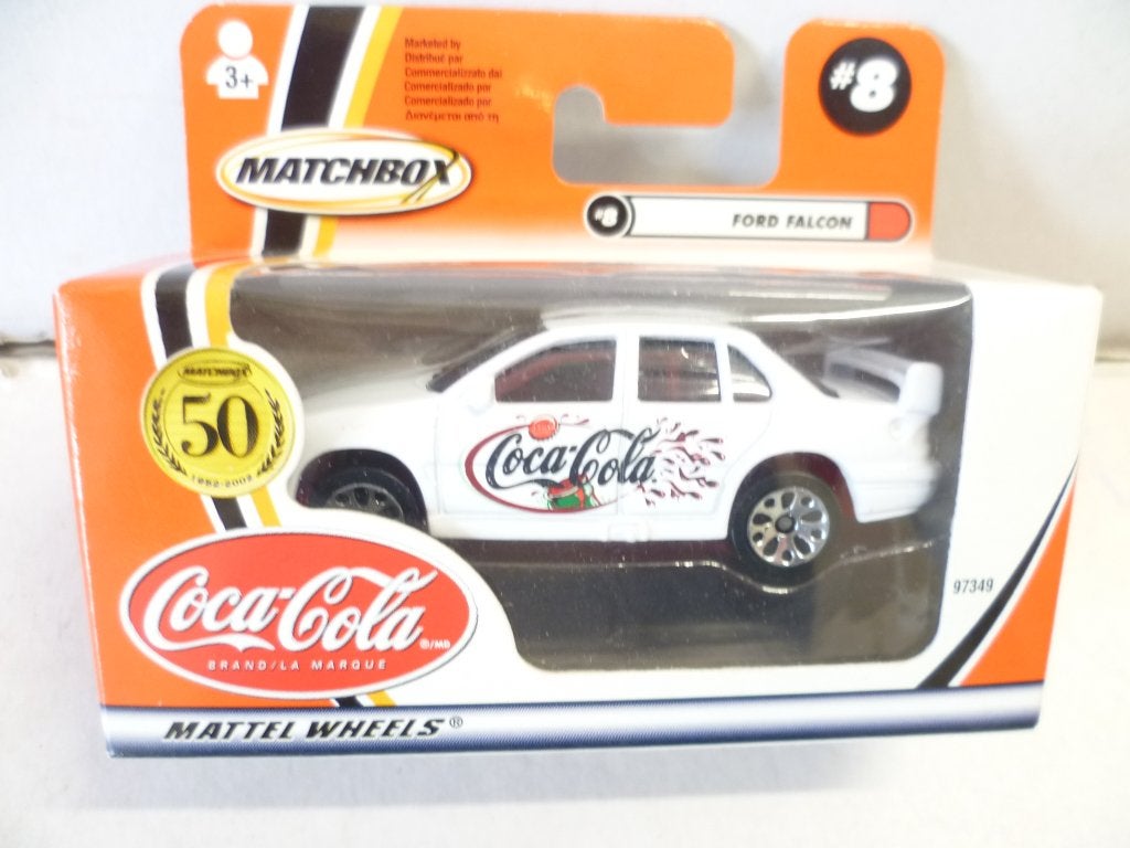 Matchbox Ford Falcon Coca Cola wit 1:64 modelauto., Ophalen of Verzenden, Nieuw, Auto