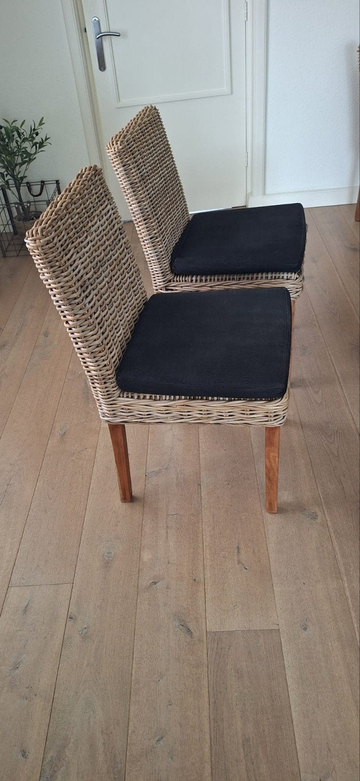 6 Rotan eetkamerstoelen i.z.g.st., Ophalen, Gebruikt, Overige kleuren, Landelijke, Bohemian