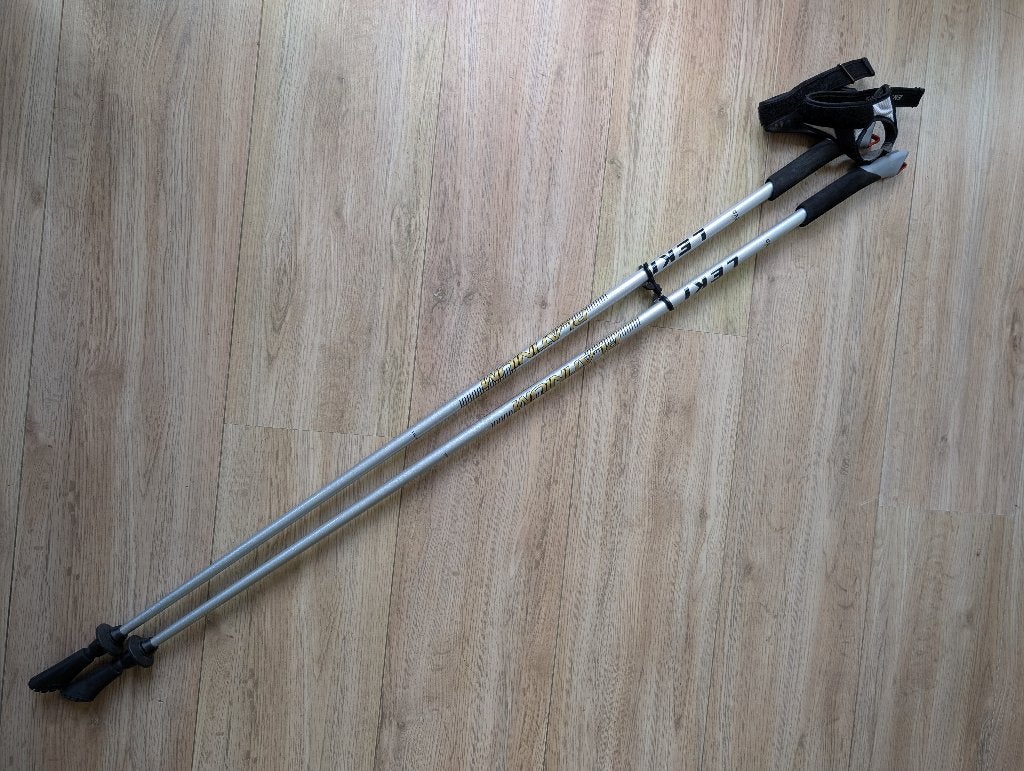 Leki Platinum Carbon 110cm wandelstokken, Sport en Fitness, Bergsport en Wandelen, Ophalen, Zo goed als nieuw, Wandelstok