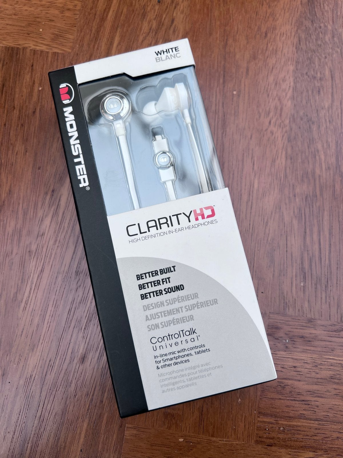 Monster ClarityHD In-Ear Hoofdtelefoon Wit - Nieuw in doos, Audio, Tv en Foto, Koptelefoons, Overige merken, In-ear, Nieuw, Ophalen of Verzenden